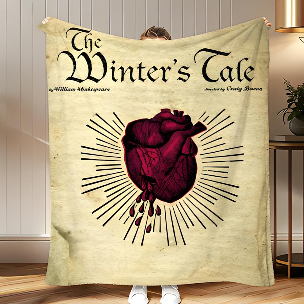 

literary work The Winters Tale Throw Soft Coral Fleece Blanket 310gsm Fluffy Warm Throw for Sofa Bed Couch Bedroom Decor 75x100cm