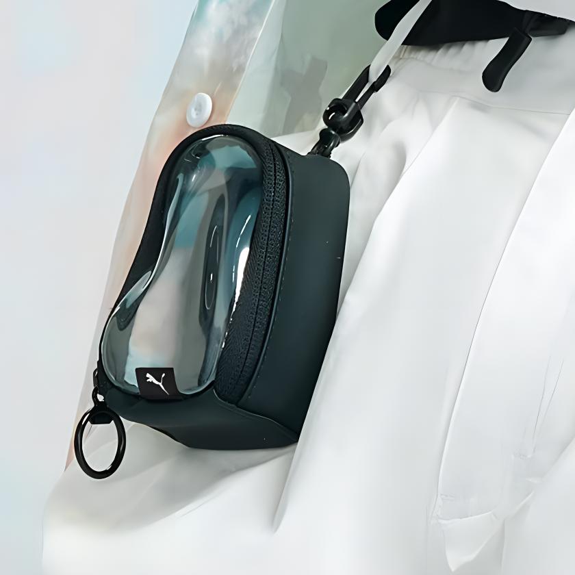 New PUMA Bubbles Mart Collaboration Artificial Leather Coin Purse Mini Unisex Black 078972-443125