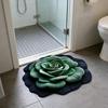 Blomformad golvmatta Mjuk gradient Petaltextur Blommande 3D-blomma Matta Halkfri Tvättbar Dekorativ matta Badrum Vardagsrum Heminredning