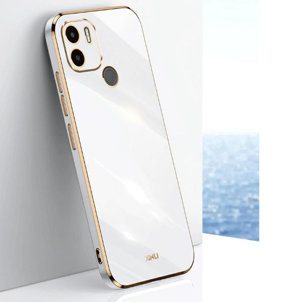 For Xiaomi Redmi A1+ Case Luxury Square Plating Xiaomi Redmi A2 Plus Phone Case ShockProof Silicone Back Cover Fundas