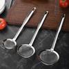 Stainless Steel Fine Mesh Skimmer with Long Handle Heavy-Duty Strainer Spoon for Frying Tea Juice Rust-Proof Essential Kitchen Tool for Filtering