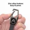 3D Metal Leather Auto Emblem Badge Keychain For Citroen Celysee C6 C3 C5 C1 C2 C4 Aircross Picasso Cactus Berlingo Saxo Grand