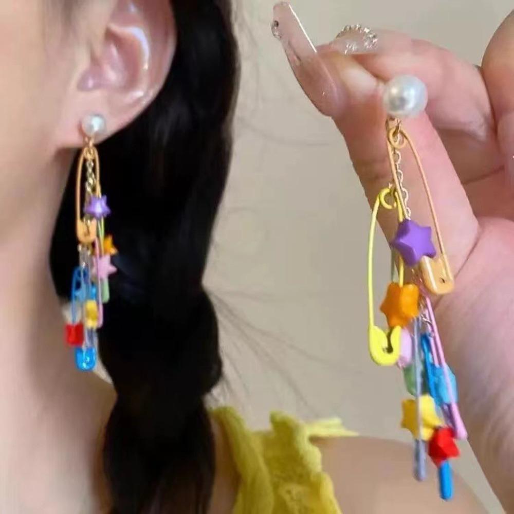 Color Dopamine Earrings, Sweet Super Fairy Temperament, Simple Personality and High Value Niche Earrings