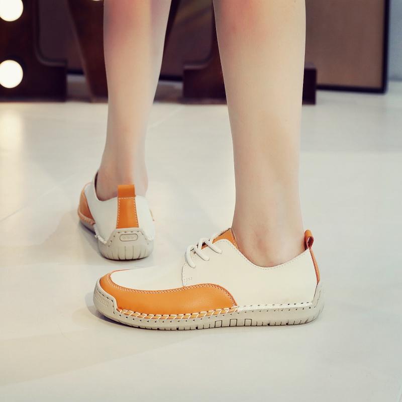 New Women's Flat Shoes Fashion Women Loafer Outdoor Slip On Women Shoes High Quality Leather Casual Shoes  Mujer Sneakers