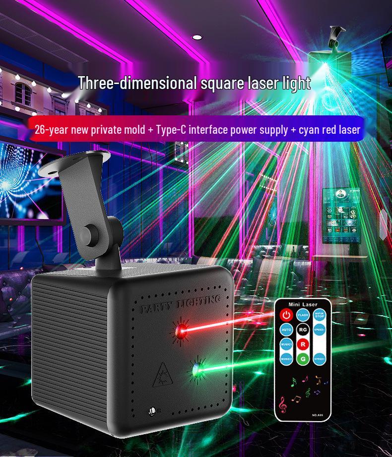 New Stage Lighting: Red-Green Laser & Strobe Light for Home Disco and KTV