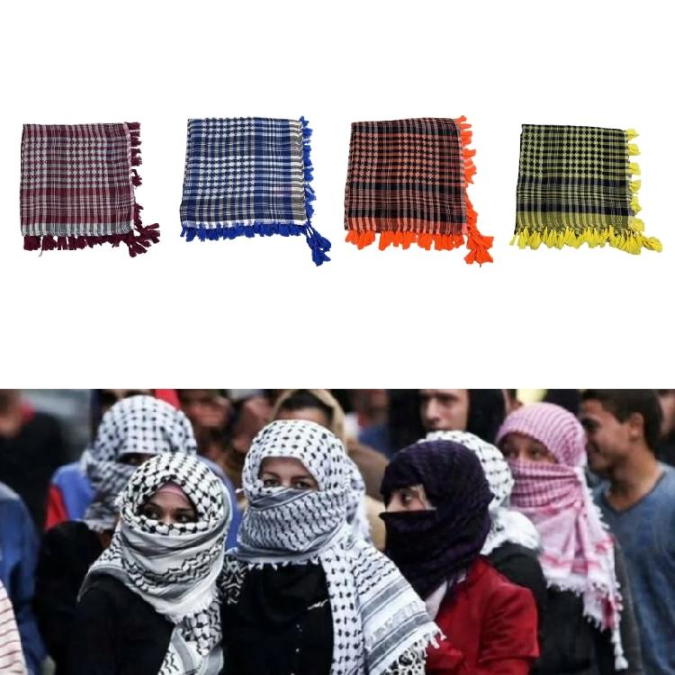 Jacquard Lattice Shemagh Arab Scarf Adult Cycling Hiking Keffiyeh Headscarf