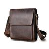 Men Vintage Crazy Horse Top Layer Cowhide Crossbody Sling Bag 10 Inch Shoulder Bag For Outdoor Travel Business Use