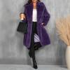 New Fashionable Women's Faux Fur Long Jacket