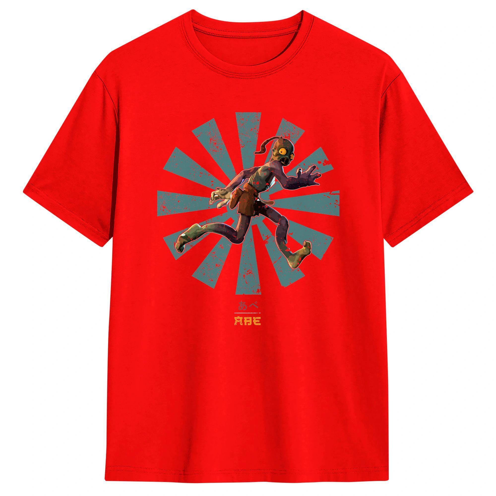 Abes Oddysee Retro Japanese T Shirts Cotton Top Tees Summer Streetwear Short Sleeves TShirt ONeck Hip Hop Custom Logo Tshirt S