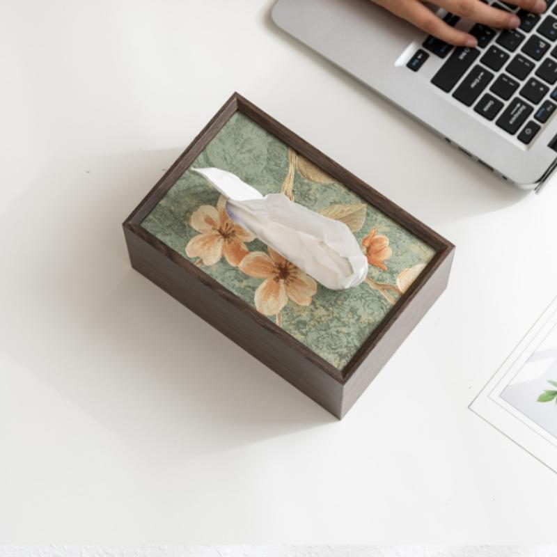 1Pcs Wooden Cherry Blossom Tissue Box Cover Napkin Holder Storage Box Gift-Idea Creative Wood-Made Tissue Box Holder
