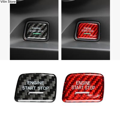 Real Carbon Fiber Start Stop Engine Button Aufkleber für Chevrolet Corvette C7 Stingray Z06 C7Coupe ZR1 Grand Sport