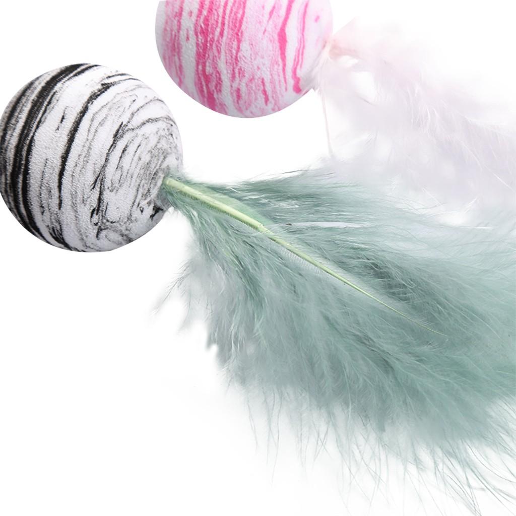 Pet Toy Ball Star Ball With Feather Interactive Play Pet Supplies