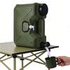 Jerrican d'eau portable 12L 18L avec robinet et flacon de désinfectant pour les mains, étanche, seau de camping pour véhicule, voiture, extérieur, randonnée, pique-nique