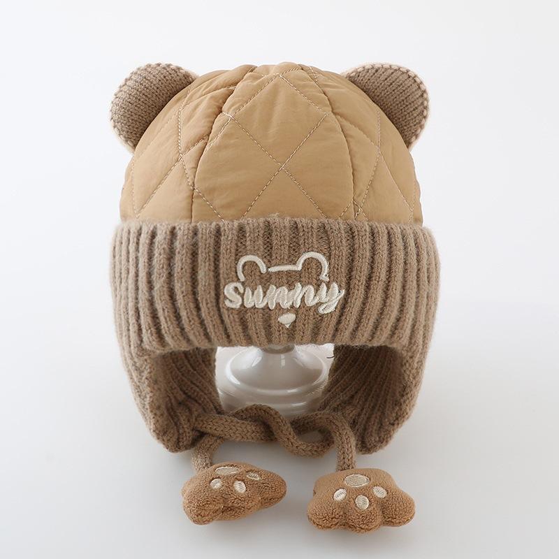 Autumn and Winter Padded Ear Protection Men's and Women's Hats Baby Fashion Winter Warm Windproof Cover Baby Hat