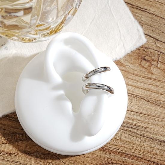 2Pcs Ear Cuffs for Women C-Shaped Ear Cuff Chunky Huggie Hoop Earrings Cartilage Upper Non-Piercing Cartilage Clip Cuff Earrings Jewelry