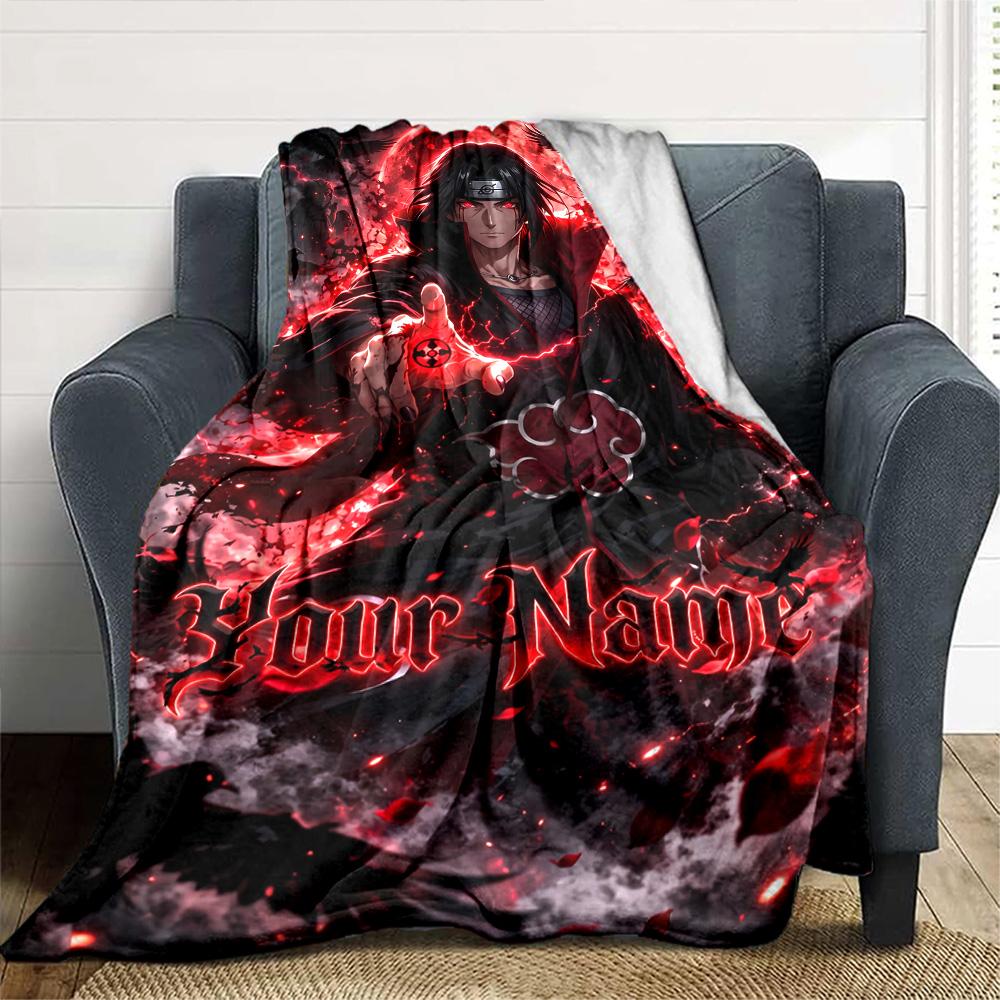 Naruto Charakter Personalisierte Namensdecke Kuscheldecke Personalisierte Decke Warme Dekoration für Büro Wohnzimmer Meeresblick Wohnzimmer für Alle Anlässe