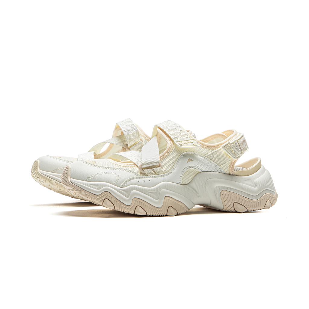 New LiNing Cat Paw SANDAL Slip Resistant Breathable Height Increasing Abrasion Resistant River Trekking Shoes Women's Beige AGUV004-1