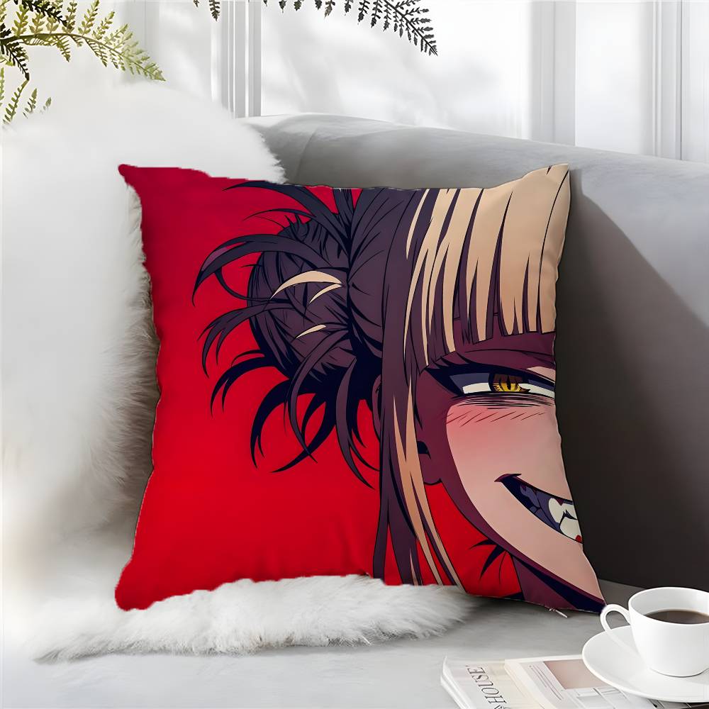 M-My Hero Academia-MT Himiko Toga Kissenbezug Komfort Sofa Bett Seidig Elegant Versteckter Reißverschluss Kissenkissenbezug