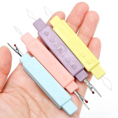 1Pc Home Thread Cutter Double Head With Protective Cover 2-In-1 Sewing Needle Threader Seam Ripper Dual Purpose Sewing Tool