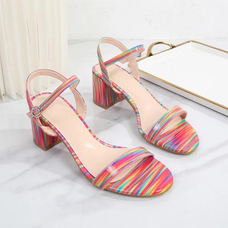 Plus Size 36-42 Shoes for Women Summer Fashion High Heel Comfortable Platform Sandals Casual Non-slip Sandalias De Mujer