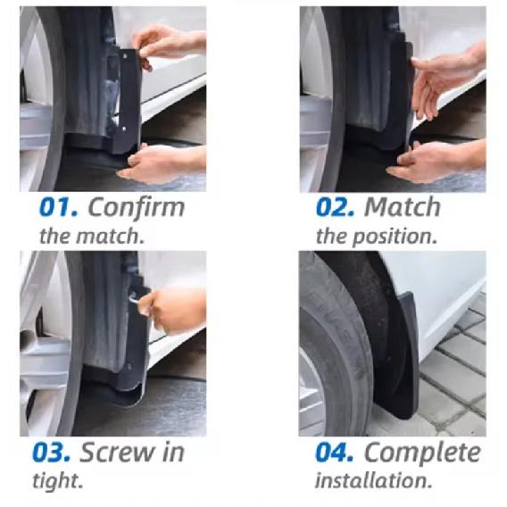 Mud Flaps Fit for Tesla MODEL3 2016-2023 2017 2018 2019 Mudguards Tire Fenders Splash Proof Accessories Wheel Guards 4ps