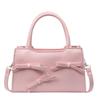 Monochromatic PU shoulder bag for women  high-end arc  fashion pearl  crossbody bag