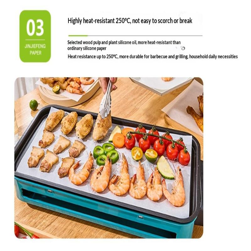 200Pcs Air Fryer Parchment Paper Burger Dessert Sandwich Wrapping Brown Wax Paper Kitchen Oven Paper