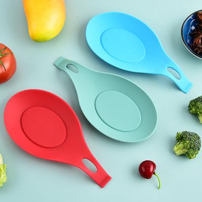 Kitchen Silicone Insulation Spoon Rest Heat Resistant Placemat Glass Mat Spoon Pot Kitchen Eat Tray Pad Accessories Drink Holder