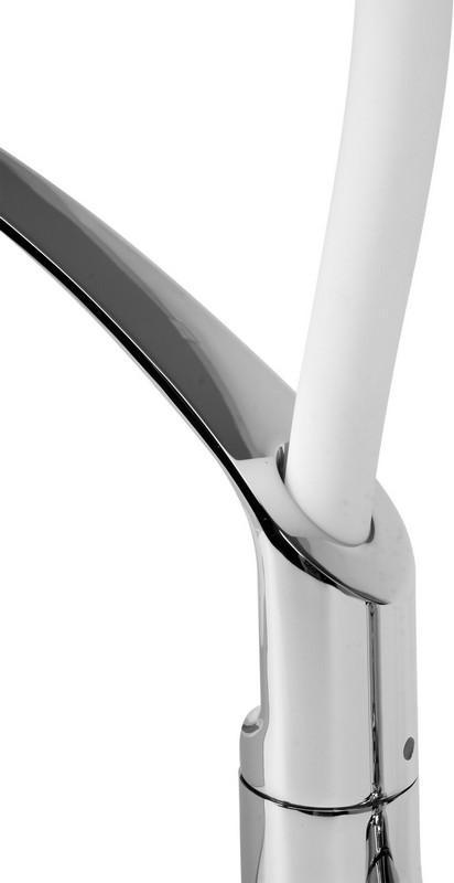 FLEXIBLE 2 SPOUT SINK FAUCET, WHITE - W-75676