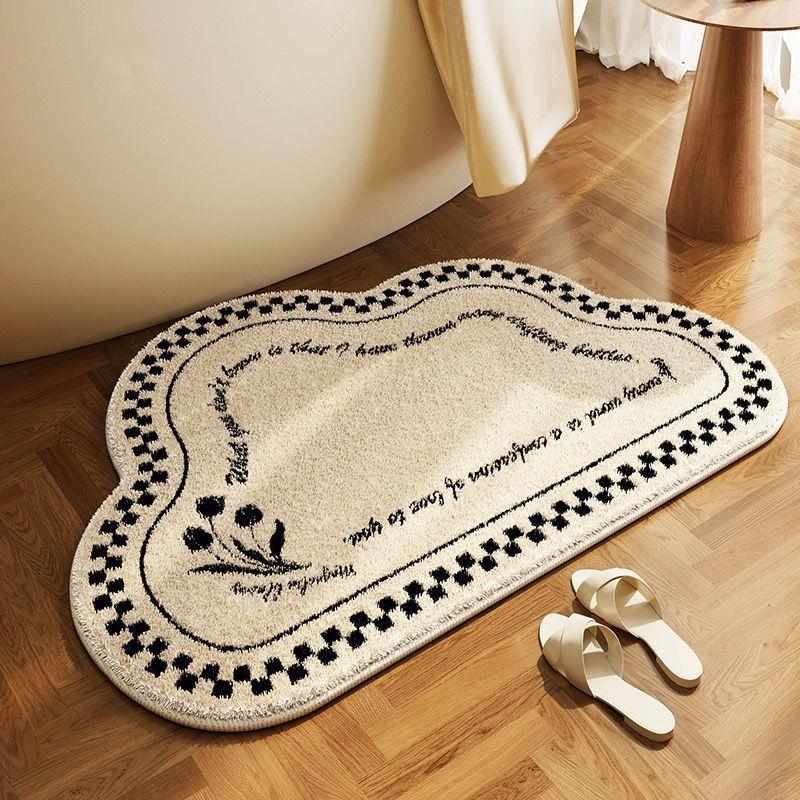 

Bathroom Floor Mat Shower Absorbent Foot Mat Household Bathroom Entrance Plush Carpet 40 * 60cm