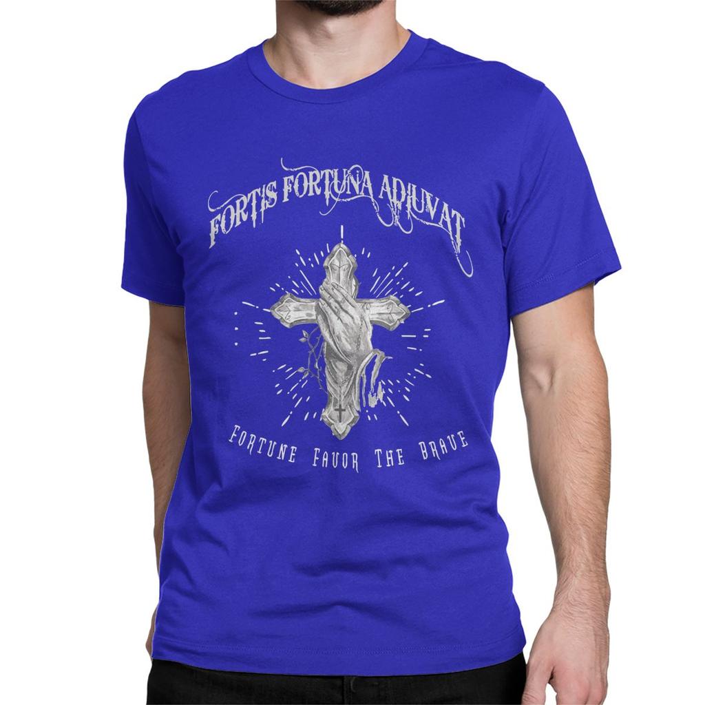John Wick Fortis Fortuna Adiuvat Cross And Hand Tattoo T-Shirt Men Women Cotton Tees Short Sleeve T Shirt Plus Size Clothes