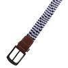 Ceinture textile - Polyester L - Multicolore (blanc/marron) - 110 cm - Largeur 3,2 cm