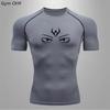 Summer Short Sleeved T-Shirt Men's Sports Running Summer Athletic Quick Dry Fitness Comfortable Tight Gym Compression Training Tops
