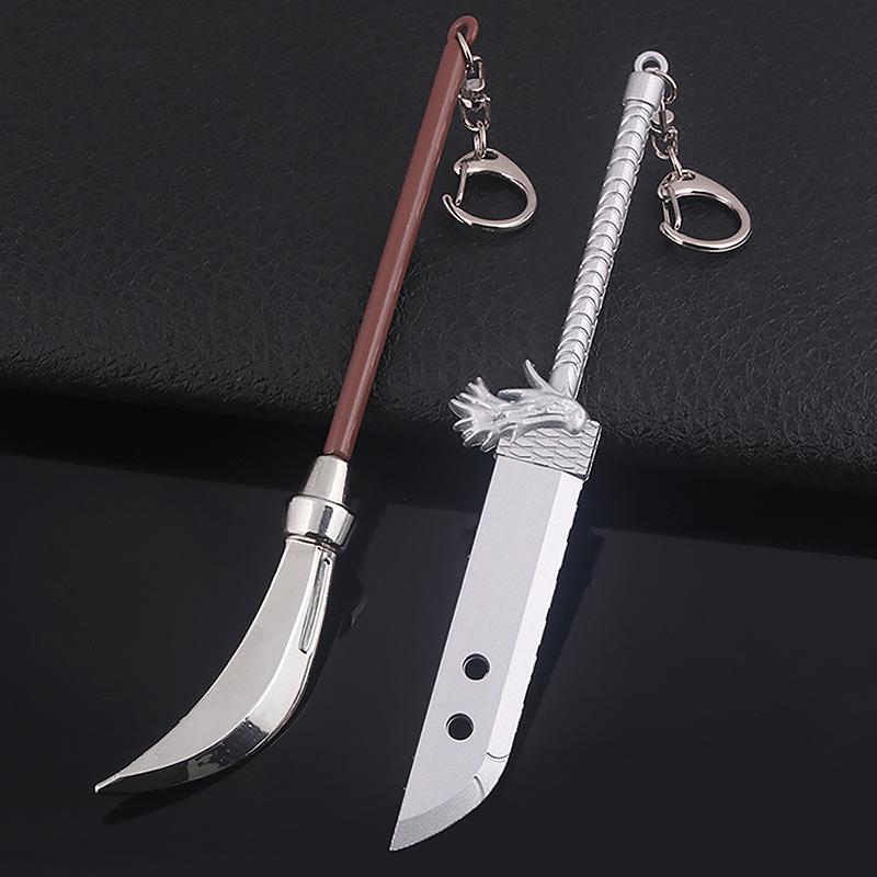 Japanese Anime Mini Alloy Weapon Model Keychains Cosplay Sword Pendant Key Ring Katana Backpack Keychain For Men Jewelry Gifts