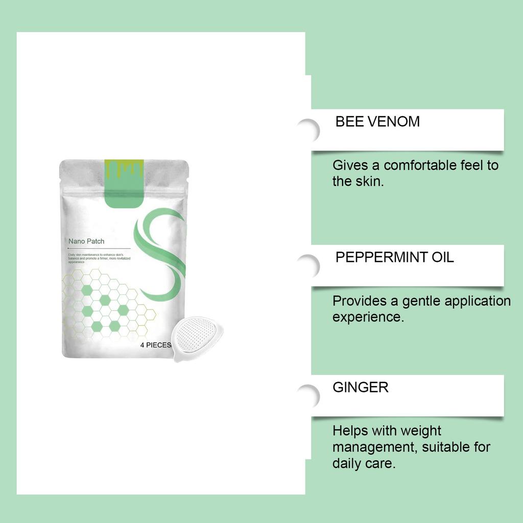 Nano Patch, Body Care Patch Pore Slimming Patch, Suitable For All Skin Types (4 Patches)