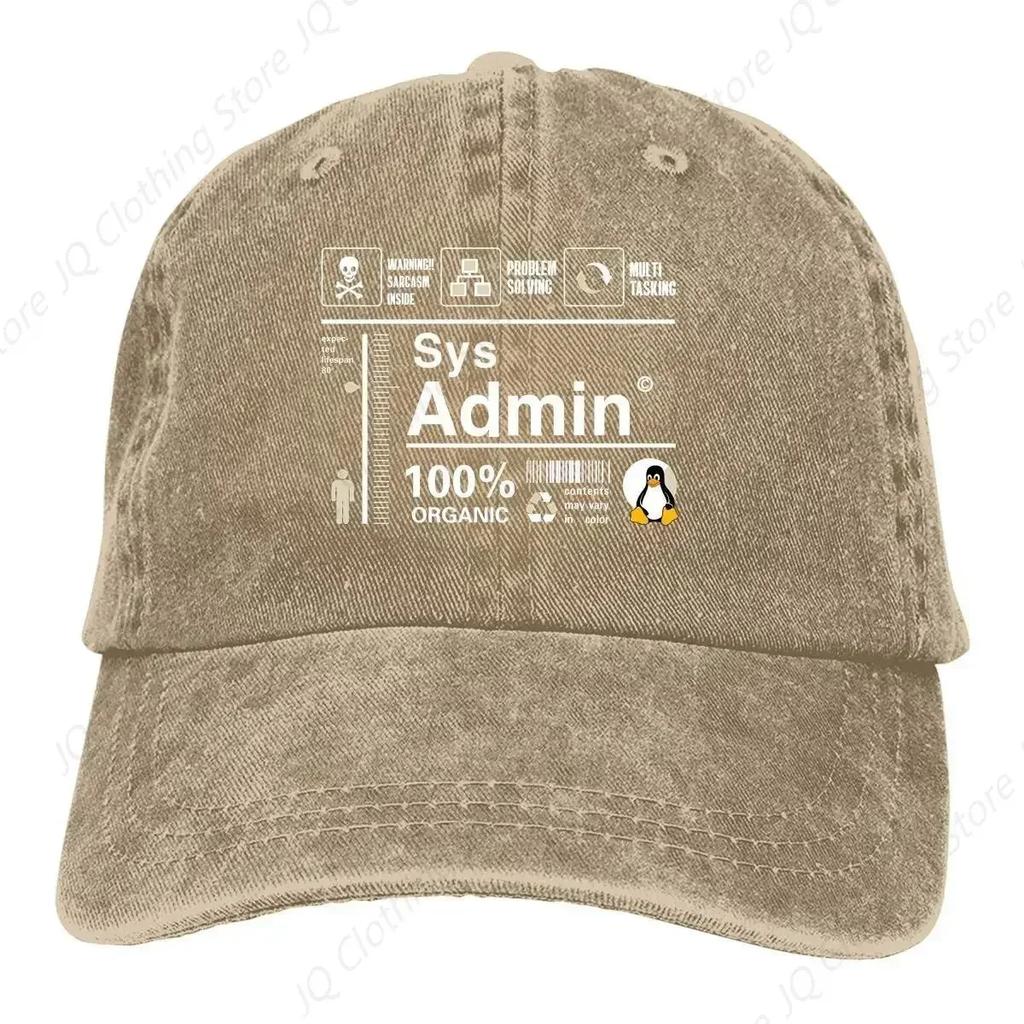 Linux Kit Infographic Sys Admin Penguin Baseball Cap Unisex Hats WoUnisex Visor Protection Snapback Computer Cpu Core Caps