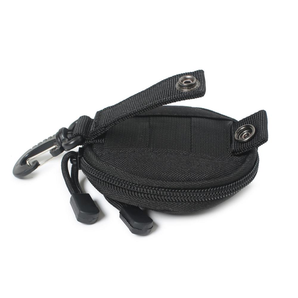 Outdoor Casual Men Coin Wallet Portable Triangular Buckle Mini Money Coin Pouch Keys Holder Waist Bag Round Case Zipper Wallet