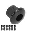 12Pcs Acoustic Guitar Tuner Conversion Bushing 10mm Plastic Adapter Accessory Set Kit Black