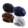Elegant Hats Satin 4set Solid Color Hair Hats Elastic Headscarves Bath Hats Light And Soft Sleeping Nightcaps Ladies Daily Use