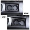 Water Cup Holder Decor Cover Panel Sticker Carbon Fiber For Chevy Camaro 2010-15