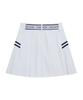 CHUCUCHU Side Wing Pleated Skirt (White) Cbfss-Sk006W