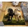 3D Fashion Exquisite Painted Galloping Horse Design Anti-Slip Area Rug for Living Room Kids' Bedroom Mat Large Decorative Carpet
