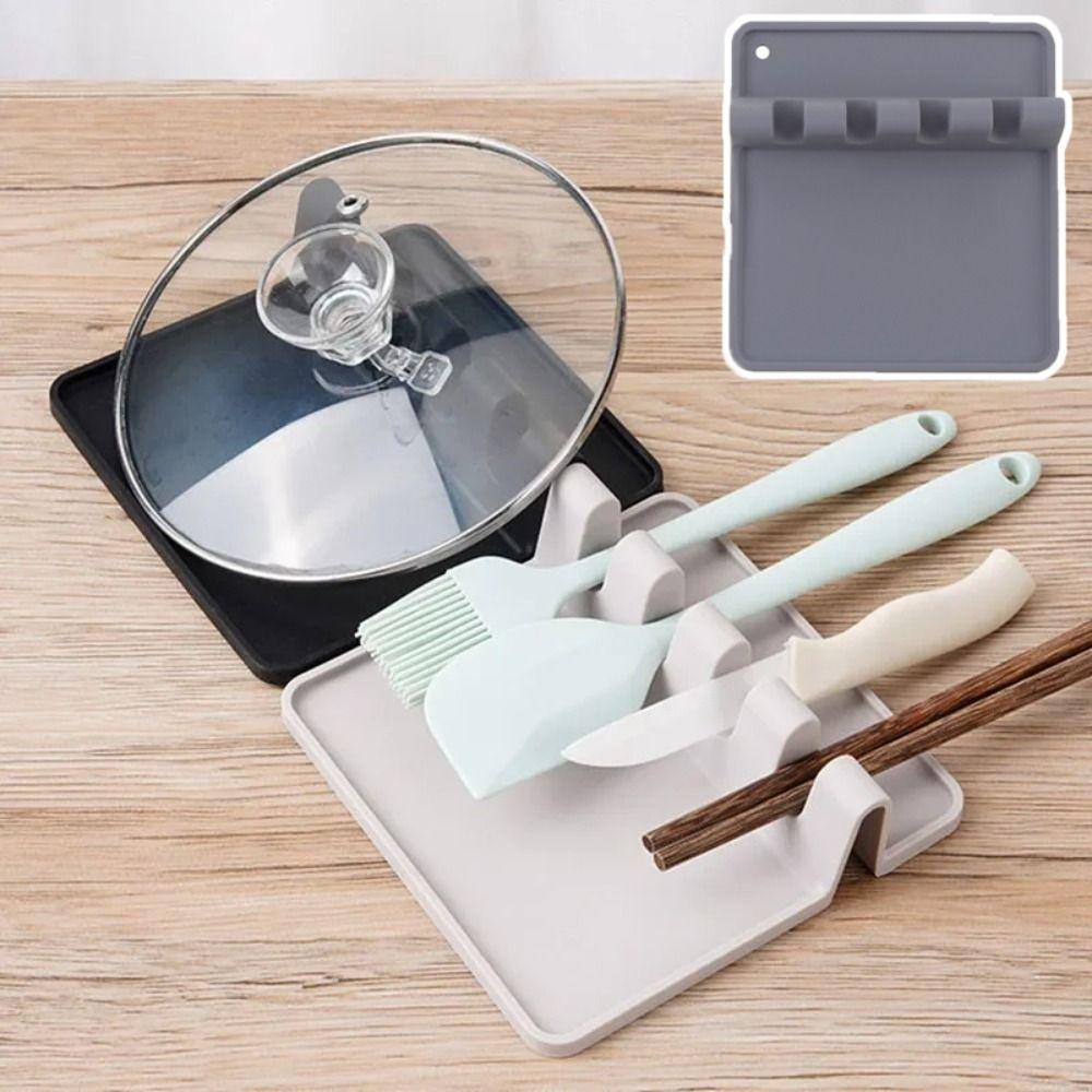 Large Capacity Spoon Mat with Drainage Hole Kitchenware Storage Rack Kitchen Utensil Rack Home