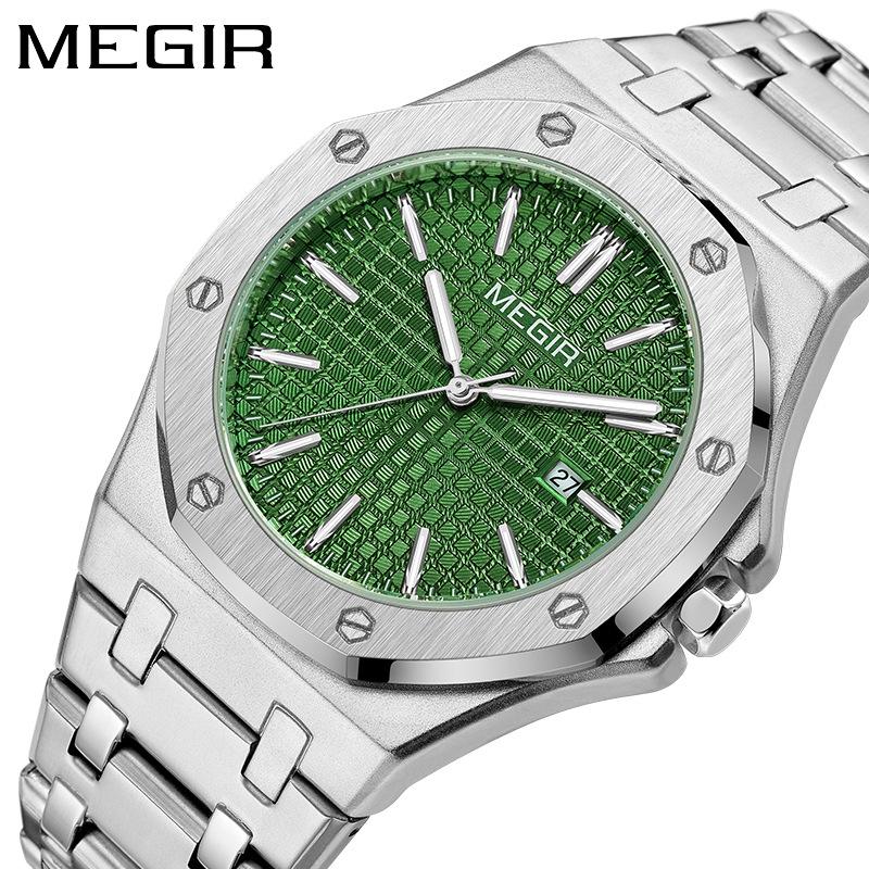 Men'S Quartz Steel Belt Watch Waterproof Luminous Business 1085