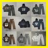 Set mikiny Broken Planet Streetwear s 3D PUFF potiskem Volný střih Bavlněná mikina Pánská