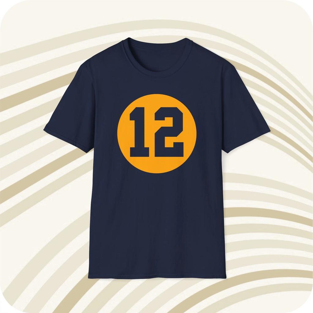 Aaron Rodgers Green Bay Packers Throwback #12 Jersey T Shirt - Front & Back