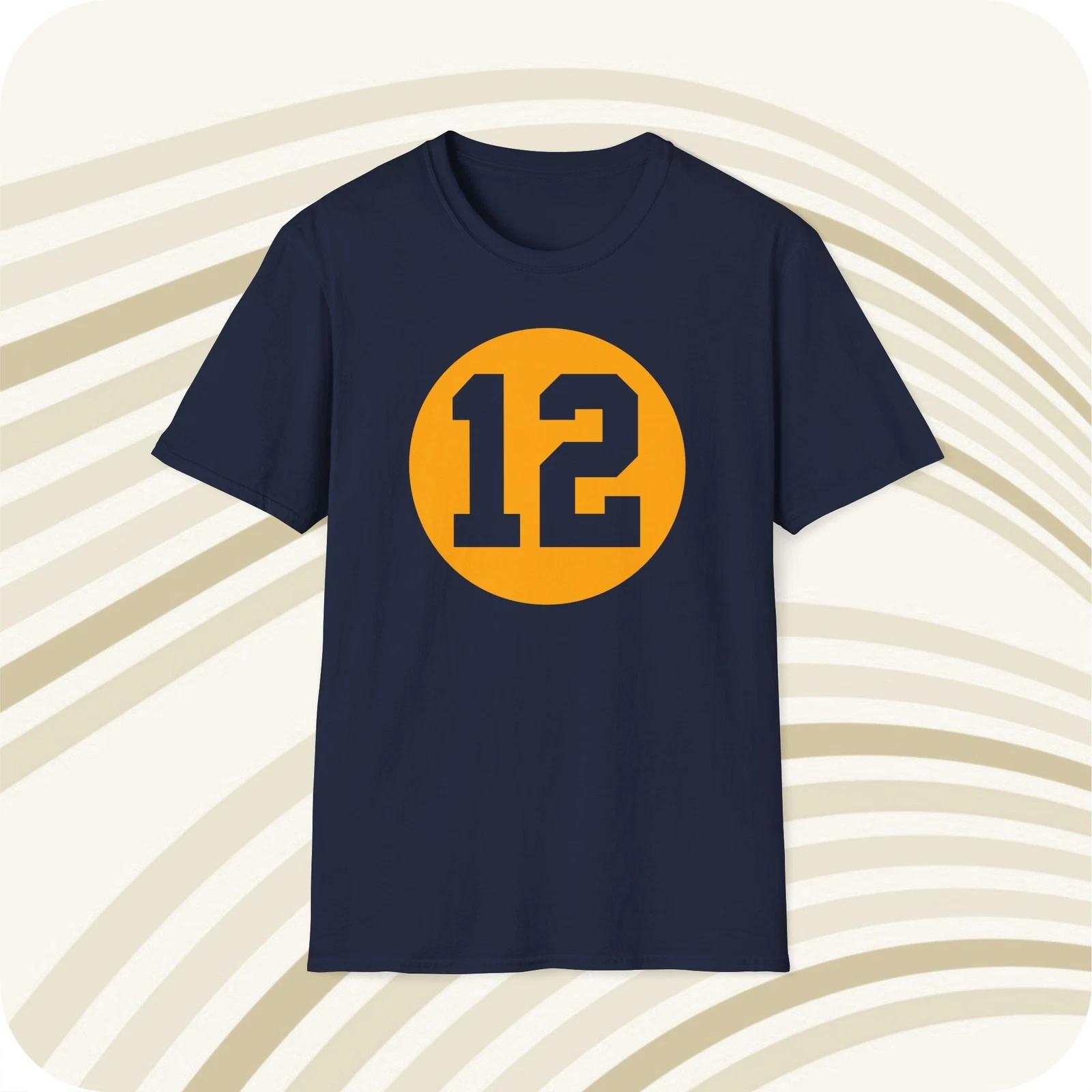 Aaron Rodgers Green Bay Packers Throwback #12 Jersey T shirt - Front & Back L