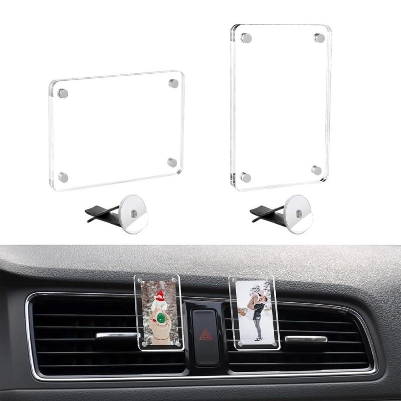 Multipurpose Car Sunvisor Frame Holder for Displaying Photos and Storing Small Items Like Cards for Organized Car Space
