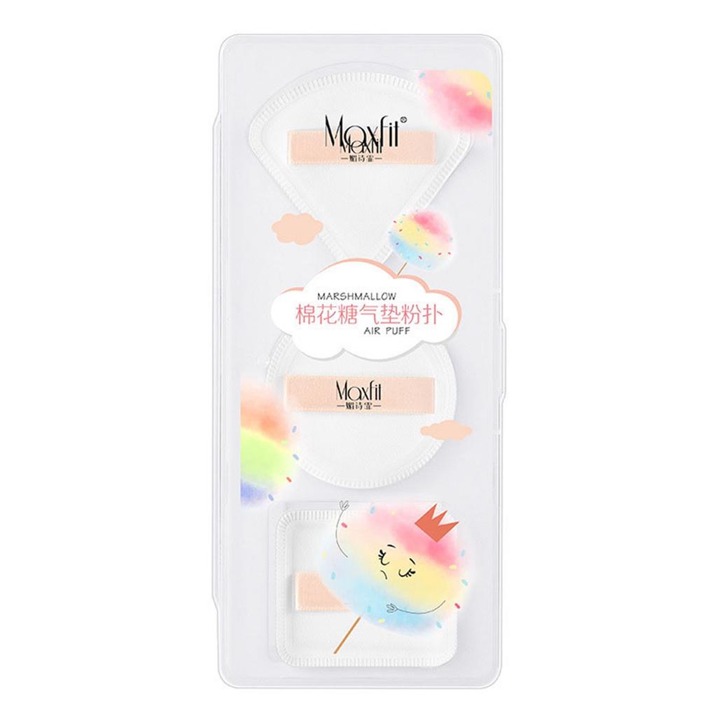 Powder Puff Soft Sponge Skin Friendly Prevents Snagging Face Makeup Puff for Salon Home Travel 3Pcs