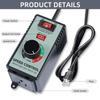 Variable Speed AC Motor Controllers 15A US Standard Accuracy Speed Control for Industrial Machinery & Home Appliances
